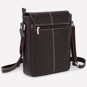Geanta de umar unisex, Gabrielle, GT3873, piele naturala, Maro inchis - Img 4