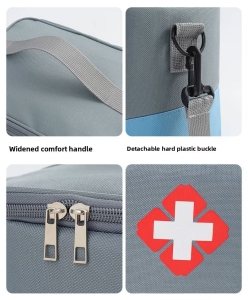 Geanta pentru medicamente si trusa de prim ajutor, Medie, GT4031, Verde / Gri - Img 3