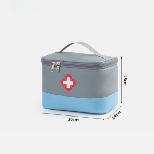 Geanta pentru medicamente / trusa de prim ajutor, Mica, GT4029, Gri / Albastru