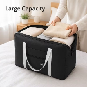 Geanta pliabila de calatorie, capacitate mare GT4018, Neagra - Img 5