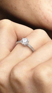 Inel argint 925, JW624, model elegant cu zirconiu, placat cu rodiu - Img 2