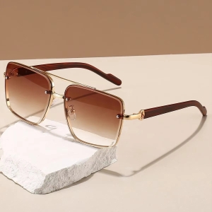 Ochelari de soare unisex, SG193, Maro - Img 2