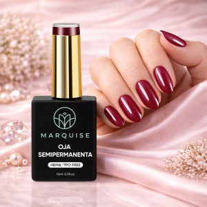 Oja semipermanenta HEMA/TPO FREE, Marquise, Pure Color JY127, 15 ml - Img 2