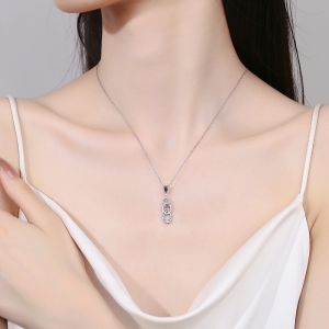 Pandantiv argint 925, JW1304, model elegant, placat cu rodiu - Img 2