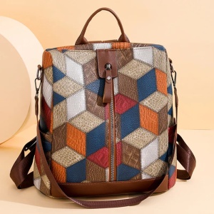 Rucsac dama Delis, Asteria GT2584, antifurt, Multicolor - Img 3