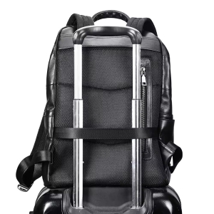 Rucsac pentru barbati, Valerian GT3324, piele naturala, Negru - Img 5