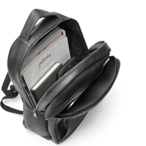 Rucsac unisex, Lazarus GT2735, piele naturala, Negru - Img 4