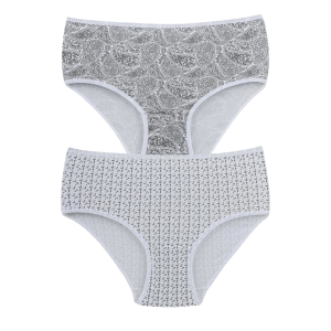 Set 2 perechi de chiloti din bumbac, pentru dama, 53600, Gri