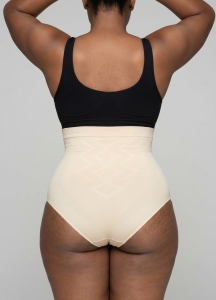 Slip Modelator Premium cu Talie Inalta pentru Abdomen si Talie, 53601, bej - Img 2