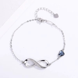 Bratara din argint 925 pentru dama, JW1846, model infinit, placata cu rodiu - Img 3