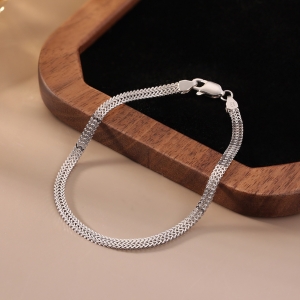 Bratara unisex din argint 925, JW1570, placata cu rodiu - Img 3