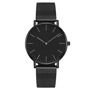 Ceas Dama elegant Geneva, bratara metalica, cadran negru, CS1295, Negru - Img 1