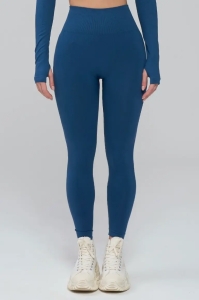 Colanți Seamless Push-Up cu Efect de Ridicare și Evidențiere a Feselor, LGS14, albastru - Img 4