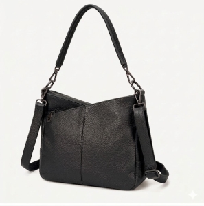 Geanta de dama, Anabelle GT3837, piele naturala, Negru