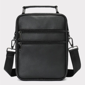 Geanta de umar pentru barbati, Atomis GT2590, piele naturala, Negru - Img 5
