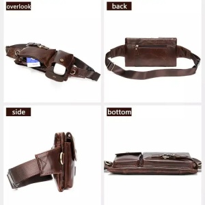 Geanta pentru barbati, Hades GT2079, piele naturala, Maro - Img 3