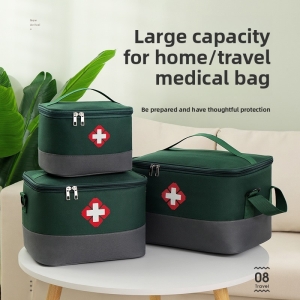 Geanta pentru medicamente si trusa de prim ajutor, Mare, GT4030, Verde / Gri - Img 3