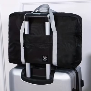 Geanta pliabila de calatorie, capacitate mare GT4018, Neagra - Img 2