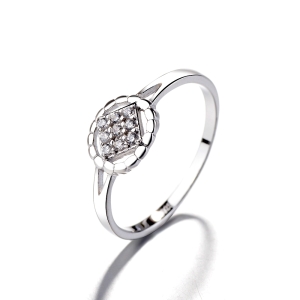 Inel argint 925, JW1387, model elegant cu pietre, placat cu rodiu - Img 1