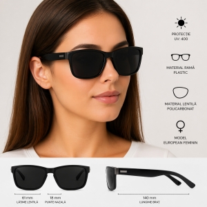 Ochelari de soare unisex, SG028, Negru - Img 2