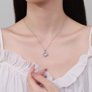 Pandantiv argint 925, JW1288, model elegant, placat cu rodiu - Img 2