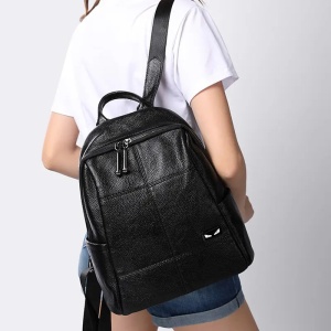Rucsac dama, Beyza GT2028, piele naturala, Negru - Img 2
