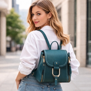 Rucsac dama, Prema GT2278, Turcoaz - Img 2