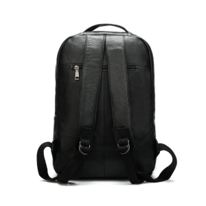 Rucsac unisex, Caspian GT2733, piele naturala, Negru - Img 4