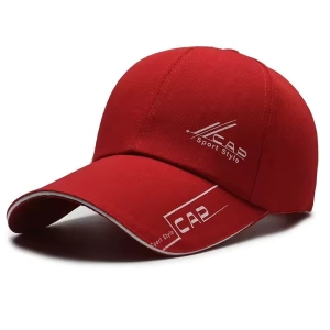 Șapcă bărbați cu cozoroc curbat, broderie Sport Style, roșu