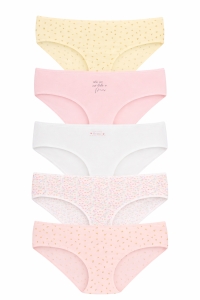 Set 5 perechi de chiloti din bumbac, pentru dama, 53500, Multicolor