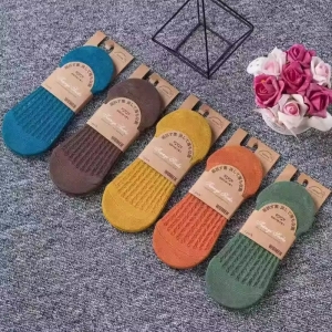 Set 5 perechi de sosete pentru dama, SS215, multicolor, marime universala (35-39) - Img 1