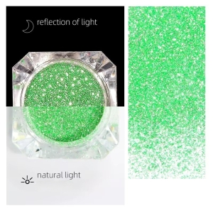 Set 9 sclipici unghii reflective Marquise, GLITTER16, Multicolor - Img 3