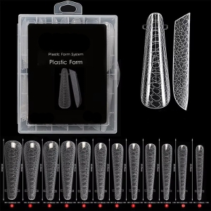 Tipsuri reutilizabile snake skin Marquise, TIPS26, Russian Almond, 120 buc