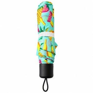 Umbrela pliabila pentru ploaie, 8 spite, diametru 97 cm, UMB060, cu imprimeu tropical fructe