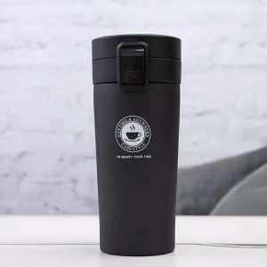 Cana Termos Premium din Inox cu Capac Flip 550 ml, TRM021, Negru