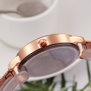 Ceas dama Geneva CS1180, elegant, cadran roz, model rose gold - Img 2
