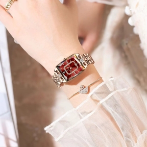 Ceas de dama Poedagar CS1907, otel inoxidabil, rose gold, cadran negru - Img 2