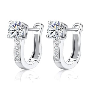 Cercei argint 925, JW908, model elegant, placati cu rodiu - Img 1