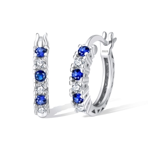 Cercei rotunzi argint 925, JW1783, model elegant, placati cu rodiu