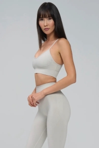 Colanti sport fara cusaturi, cu efect push-up, LGS11, gri deschis - Img 4