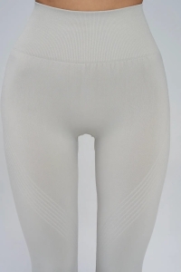 Colanti sport fara cusaturi, cu efect push-up, LGS11, gri deschis - Img 6
