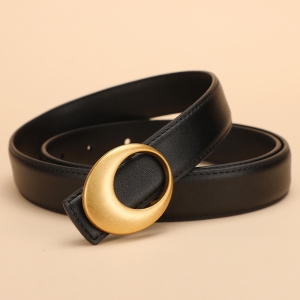 Curea dama C-196, piele naturala, Neagra - Img 6