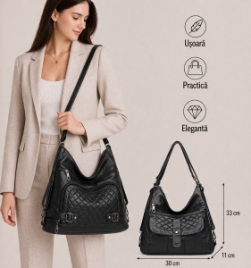 Geanta dama, Iolanda GT2157, Negru - Img 2