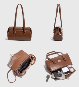 Geanta dama vintage Solena GT4005, Neagra - Img 5