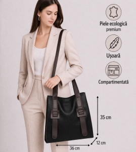 Geanta dama, Wrenna GT2524, Negru - Img 2