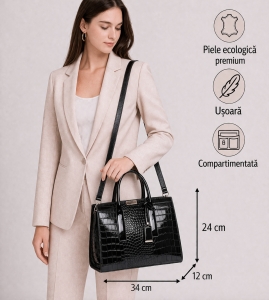 Geanta dama, Zephyra GT2543, Negru - Img 2