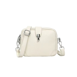 Geanta de dama, Eira GT3350, piele naturala, Crem
