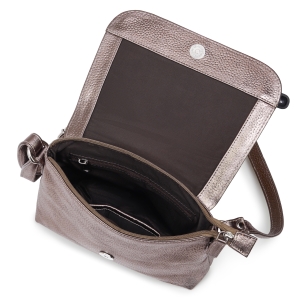 Geanta de dama, Mirabela GT3901, piele naturala, Bronz metalizat - Img 5