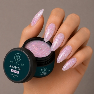Gel UV Constructie Unghii HEMA/TPO FREE, Marquise, Glitter BNG1110, 30 g - Img 2