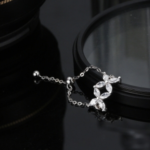 Inel reglabil argint 925, JW1804, model cu zirconiu, placat cu rodiu - Img 4